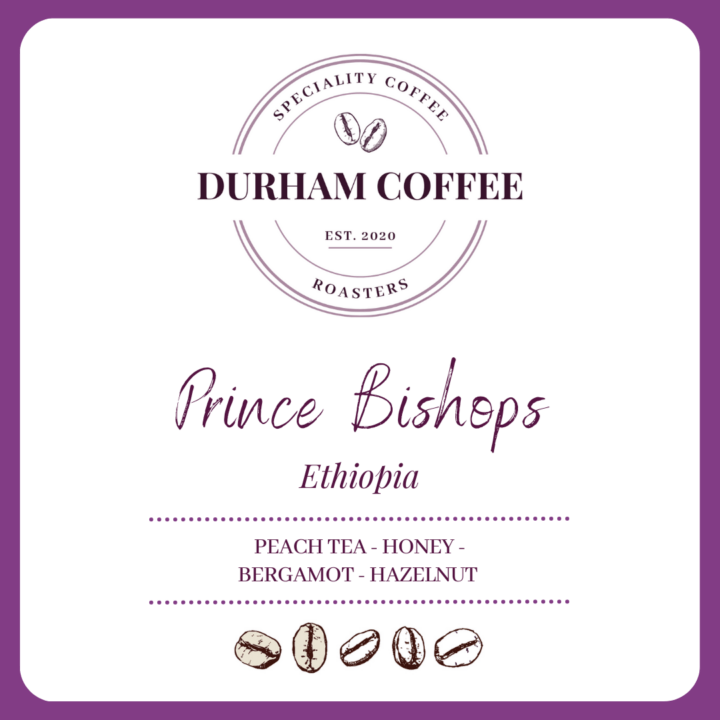 Prince Bishops - Ethiopian Coffee label by Durham Coffee