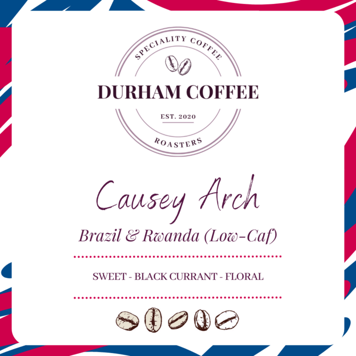 Causey Arch Lo-Caf Coffee Label by Durham Coffee